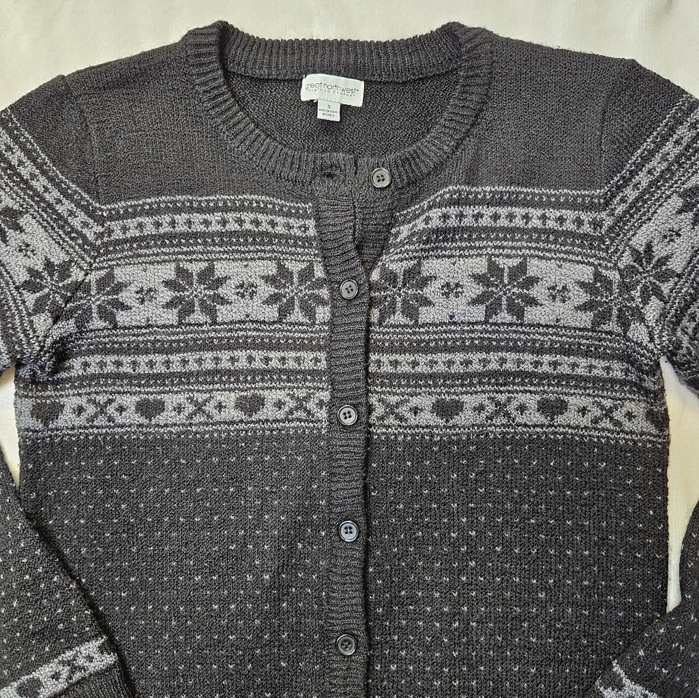 Black & Gray Cardigan - Picture 4 of 4